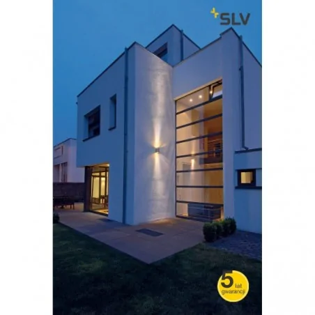 Kinkiety-ogrodowe - dekoracyjny kinkiet ogrodowy rox wall out g-d qpar11 alu max 2x50w ip44 slv 