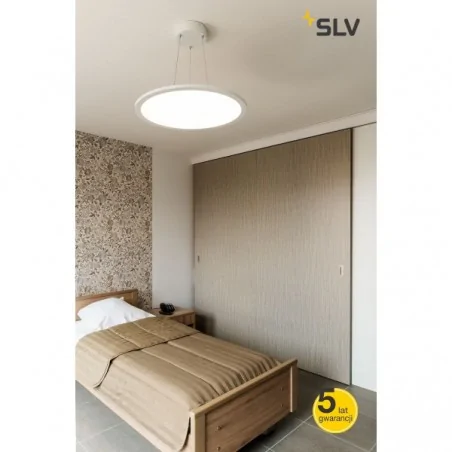 Lampy-sufitowe - wisząca lampa sufitowa okrągła o średnicy 60 cm panel biała 360led 40w slv 