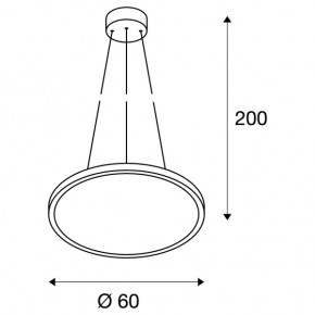 Lampy-sufitowe - wisząca lampa sufitowa okrągła o średnicy 60 cm panel biała 360led 40w slv 