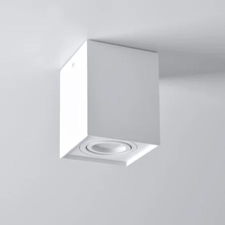 Oprawy-sufitowe - oprawa kwadratowa do sufitu regulowana gu10 hadar q1 polux 