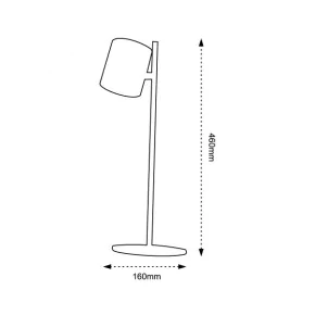 Lampki-biurkowe - czarna lampka led na biurko o mocy 6,5w 4000k 450lm zoe led px043 nilsen 