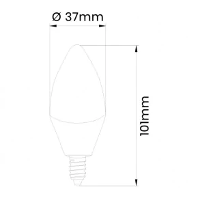 Gwint-trzonek-e14 - led-owa żarówka świeczka e14 profi 8w 750lm b37 840 inq 