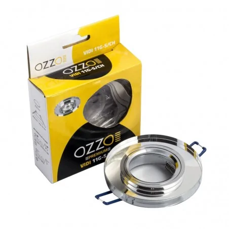 Oprawy-sufitowe-stale - oprawa sufitowa stała szklana srebrna vidi-11g-s/ch ozzo 