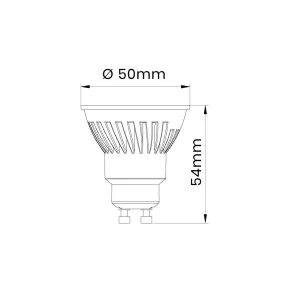 Gwint-trzonek-gu10 - wysokiej jakości żarówka led gu10 profi 5w 400lm 860 soczewka inq 