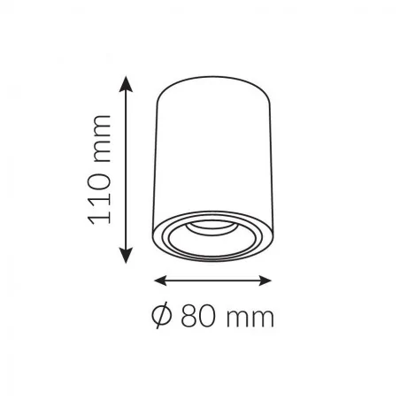 Oprawy-sufitowe - nowoczesna oprawa sufitowa biała do żarówek gu10 inez 1s round ozzo 