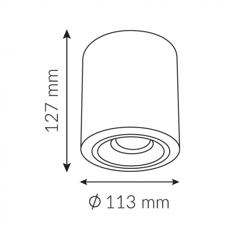 Oprawy-sufitowe - nowoczesna oprawa sufitowa do żarówek gu10 inez 1m round  ruchoma biała ozzo 