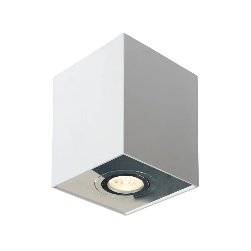 Oprawy-sufitowe - oprawa sufitowa biała kostka n/t fabio 1w/ch ruchoma biały/chrom ozzo firmy OZZO 