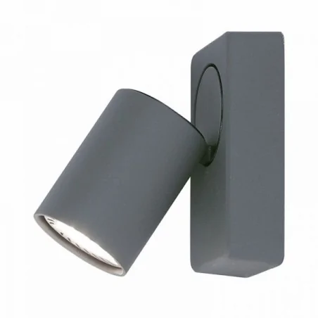 Kinkiety-do-salonu - oprawa sufitowa kinkiet ścienny cleo 1q-gr spot 1-50w szara ozzo 