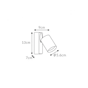 Kinkiety-do-salonu - ruchoma oprawa ścienno-sufitowa cleo 1q-bl spot 1-50w czarna ozzo 