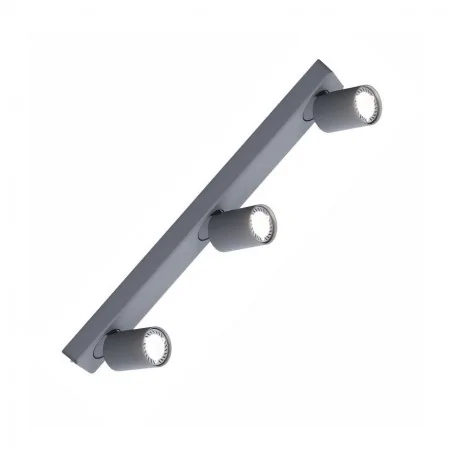 Lampy-sufitowe - lampa sufitowa szara cleo 3-gr spot 3-50w potrójne źródło światła ozzo 