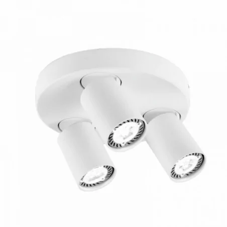 Lampy-sufitowe - biała oprawa sufitowa ruchome reflektory cleo 3q-wh spot 3-50w ozzo 