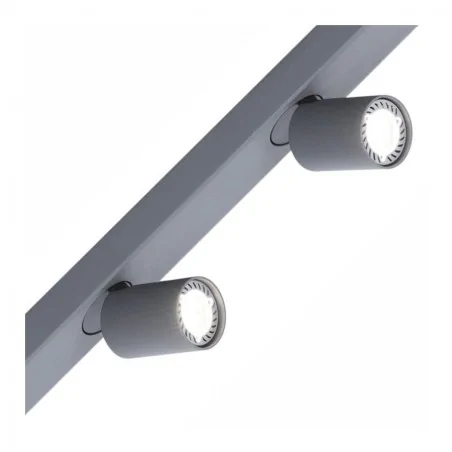 Lampy-sufitowe - nowoczesna poczwórna oprawa sufitowa ruchoma spot 4-50w szara cleo 4-gr ozzo 