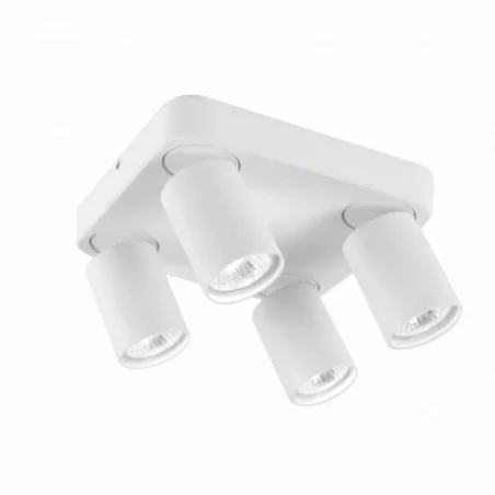 Oprawy-sufitowe - lampa sufitowa poczwórna ruchoma cleo 4q-wh spot 4-50w biała ozzo 