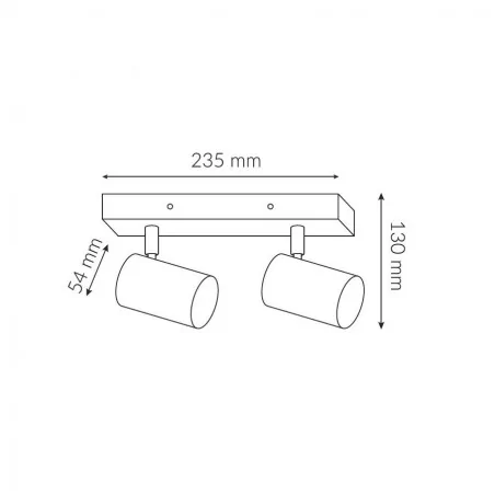 Oprawy-sufitowe - nowoczesna oprawa oświetleniowa biała ruchoma lara 2-wh 2 x gu10 ozzo 