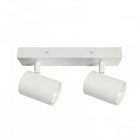 Oprawy-sufitowe - nowoczesna oprawa oświetleniowa biała ruchoma lara 2-wh 2 x gu10 ozzo 