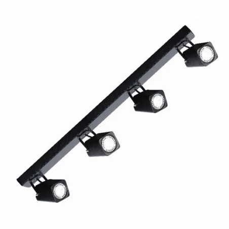 Oprawy-sufitowe - nowoczesna lampa sufitowa daisy 4-bl spot 4-50w czarna ozzo 