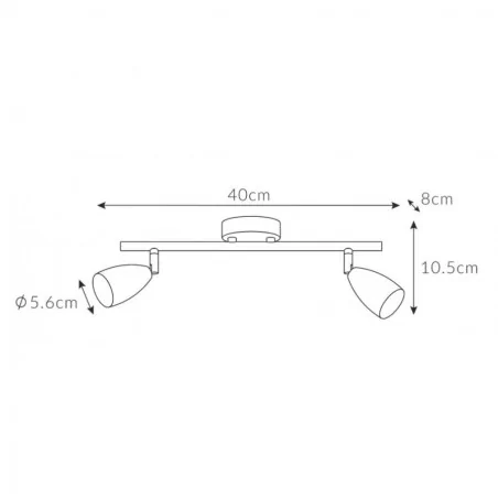 Oprawy-sufitowe - ruchoma oprawa iris 2-wh spot 2-50w biała ozzo 
