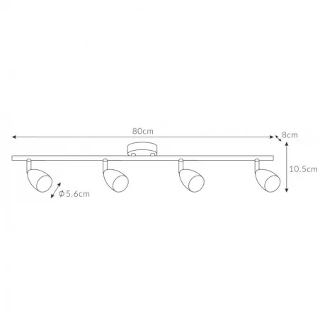 Oprawy-sufitowe - poczwórna lampa sufitowa biała iris 4-wh spot 4-50w gu10 ozzo 
