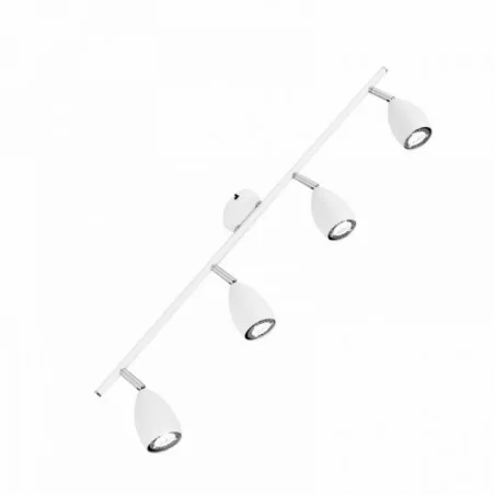 Oprawy-sufitowe - poczwórna lampa sufitowa biała iris 4-wh spot 4-50w gu10 ozzo 