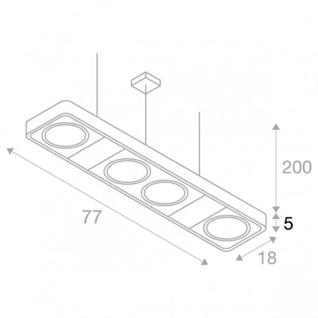 Lampy-sufitowe - industrialna lampa wisząca czarna aixlight r2 long led gu10 qpar111 zaokrąglona czarna spotline 