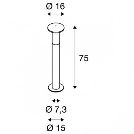 Lampy-ogrodowe-stojace - nowoczesna lampa ogrodowa stojący słupek alpa mushroom 75 szary kamień e27 max 24w ip55 slv 