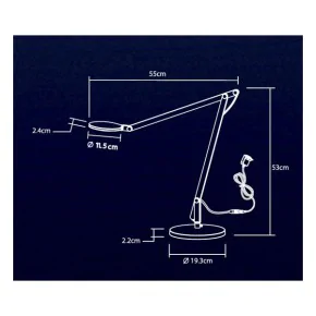 Lampki-biurkowe - biurkowa lampka led w kolorze czarnym 6w 4000k 500lm enzo px032 nilsen 