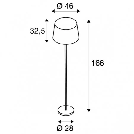 Lampy-stojace - podłogowa lampa stojąca bishade sl-1 e27 max 40w slv  Lampy-stojace - podłogowa lampa stojąca bishade sl-1 e27 max 40w slv