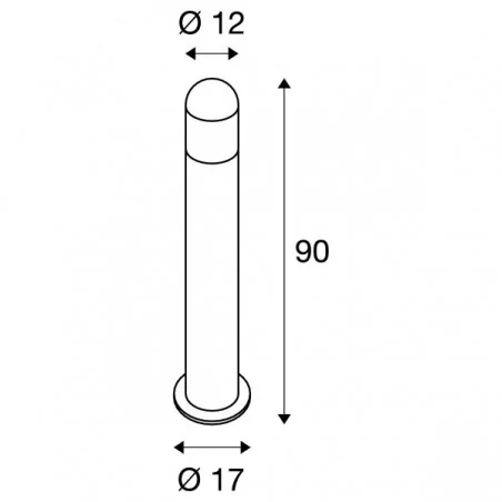 Slupki-ogrodowe - słupek ogrodowy c-pol antracyt e27 max  24w ip54 slv 