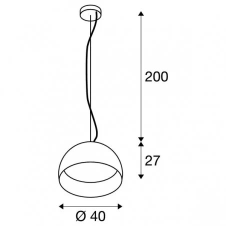 Lampy-sufitowe - wisząca lampa sufitowa led bela 40 led czarna/biała 3000k 1350lm slv 