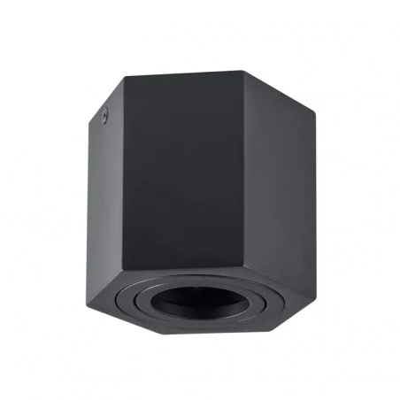 Oprawy-sufitowe - oprawa sufitowa natynkowa sześciokątna czarna gu10 hexagon polux 