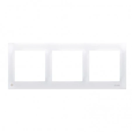 Ramki-pieciokrotne - ramka potrójna do puszek karton-gips antybakteryjna biała drk3/ab11 simon 54 kontakt-simon 