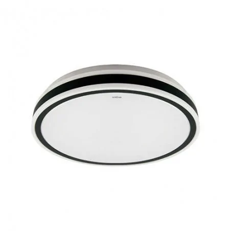 Plafony - nowoczesna plafoniera led biała okrągła 24w 4000k ip44 aurelia led c 03775 ideus 