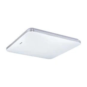 Plafony - plafon led z czujnikiem ruchu kwadrat 28w 4000k 1900lm ip44 adis led d 03755 ideus