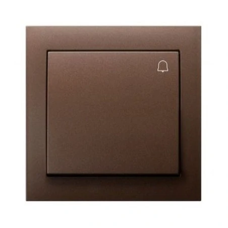 Wlaczniki-i-przyciski-dzwonkowe - dzwonkowy brązowy włącznik łp-6w/52 kier ospel 