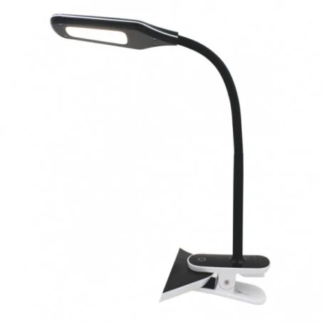 Lampki-biurkowe - lampka led na biurko z klipsem w kolorze czarnym z usb 11,5w 4000k 420lm nelly px035 nilsen 