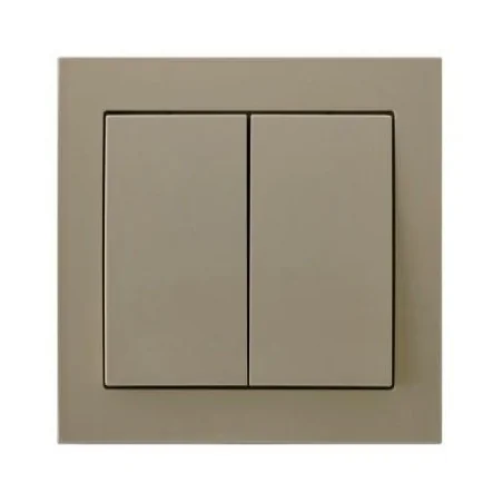 Wylaczniki-schodowe - beżowy podwójny włącznik schodowy łp-10w/01 kier ospel 