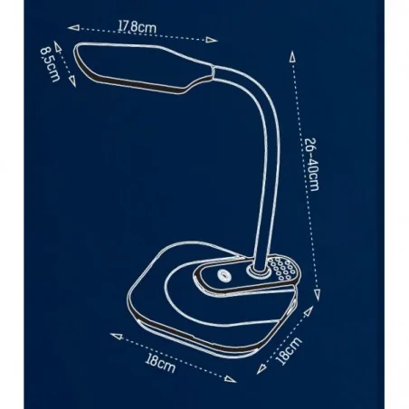 Lampki-biurkowe - lampka led na biurko z klipsem w kolorze czarnym z usb 11,5w 4000k 420lm nelly px035 nilsen 