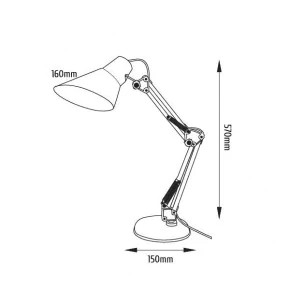 Lampki-biurkowe - nowoczesna lampka na biurko biała kreślarska 40w e27 lilly fn017 nilsen 