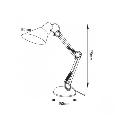 Lampki-biurkowe - nowoczesna lampka na biurko biała kreślarska 40w e27 lilly fn017 nilsen 