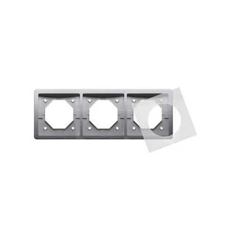 Ramki-potrojne - ramka potrójna ip44 inox bmr3b/21 simon basic standard kontakt-simon 
