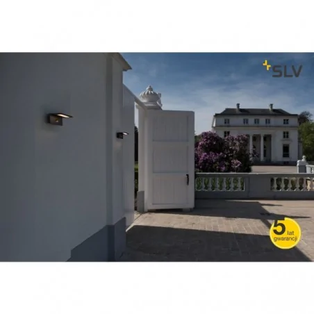 Kinkiety-ogrodowe - lampa ścienna na zewnątrz z czujnikiem ruchu antracytowa 3000k 9,8w ip44 560lm angolux s 1001969 slv 