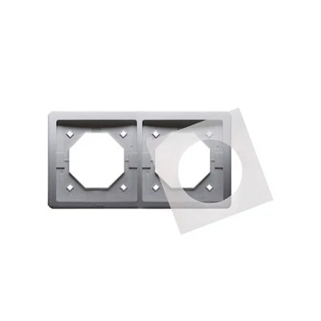 Ramki-podwojne - ramka podwójna ip44 inox bmr2b/21 simon basic standard kontakt-simon 