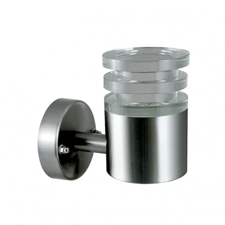 Kinkiety-ogrodowe - lampa zewnętrzna led satynowa typu kinkiet 6,5w crystal 2 polux 