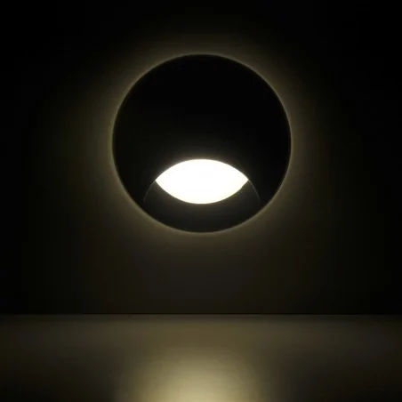 Oswietlenie-schodowe - oprawa schodowa led okrągła biała 230v podtynkowa q1 polux 