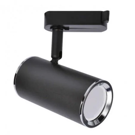 Oswietlenie-szynowe - czarna oprawa sufitowa na szynie gu10 35w megan tra 03660 ideus 