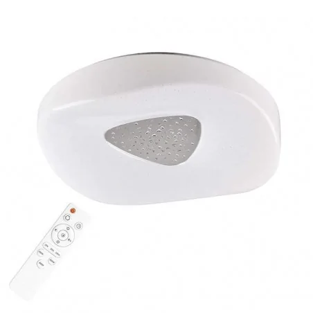 Plafony - plafon led okrągły biały o mocy 24w sterowany pilotem 3000-6500k arion 40 313478 polux 