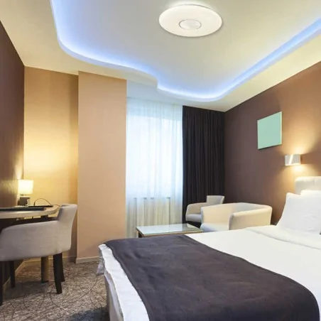 Plafony - plafon led biały z pilotem o mocy 3000k-6500k arion 50 313485 polux 