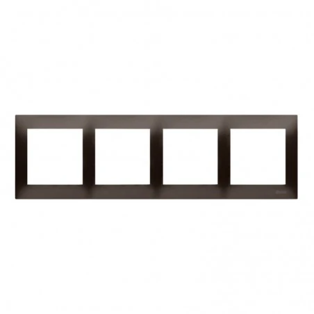 Ramki-poczworne - ramka poczwórna do puszek karton-gips brązowa drk4/46 simon 54 premium kontakt-simon 