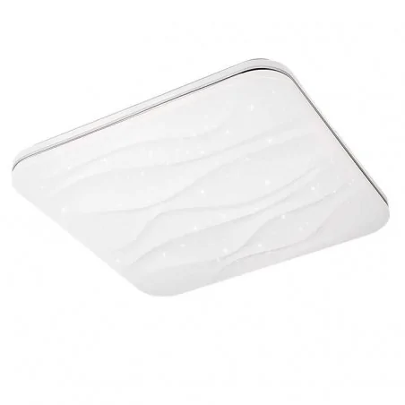 Plafony - plafon led kwadratowy z pilotem biały 3000k-6500k desert k 72 312723 polux 