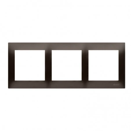 Ramki-potrojne - ramka potrójna do puszek karton-gips brązowa drk3/46 simon 54 premium kontakt-simon 